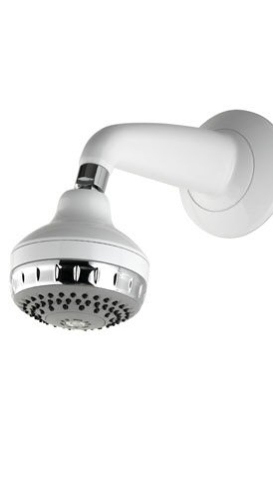Aqualisa Turbostream White & Chrome Fixed Shower Head 99.30.21